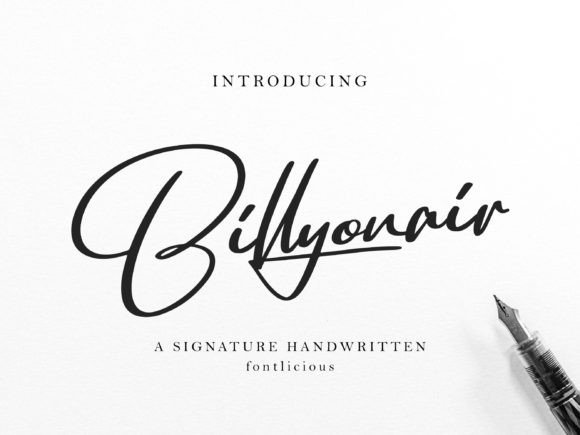 Billyonair: The Handwritten Font Your Creative Projects Deserve