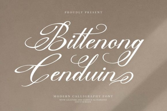 Bittenong Cenduin: The Elegant Script Font for Your Creative Business