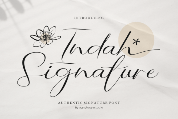 Indah Signature: A Premium Handwritten Font for Modern Marketing