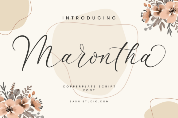 Marontha: The Copperplate Script Font for Crafters and Sellers